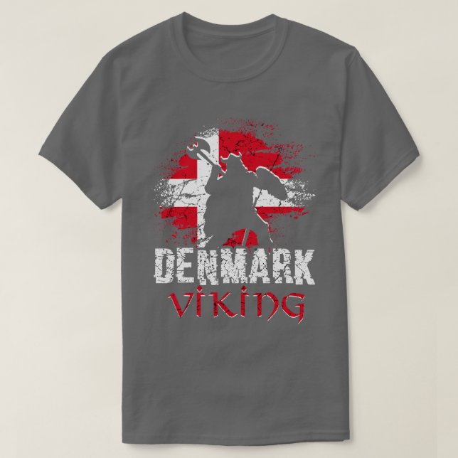 Danmark Viking Warrior T Shirt (Design framsida)