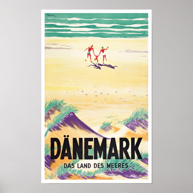 Danmark vintage resor Poster (Framsidan)
