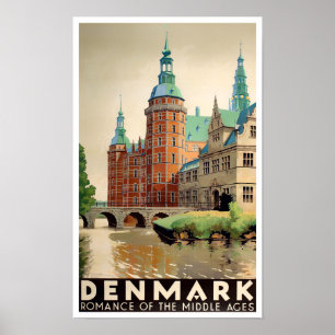 Danmark vintage resor Poster