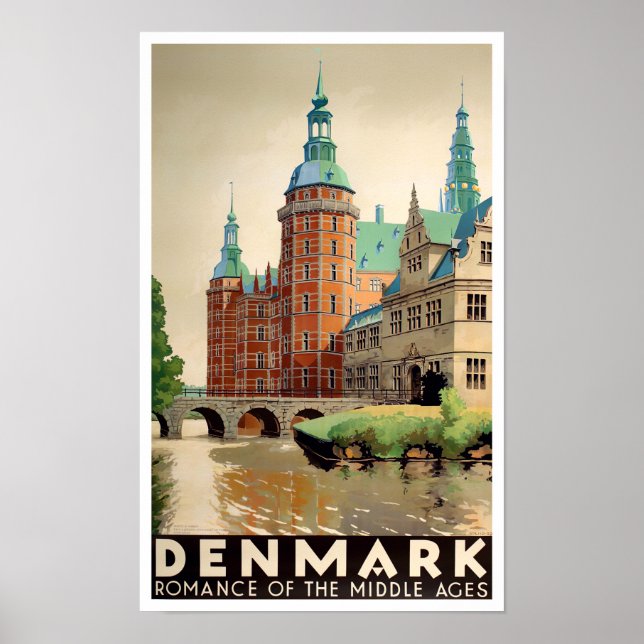 Danmark vintage resor Poster (Framsidan)