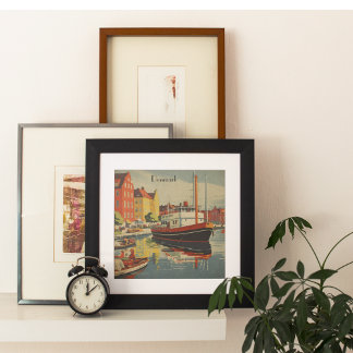 Danmark Vintage resor Poster anpassade