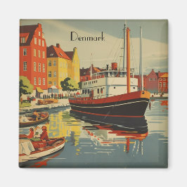 Danmark Vintage resor Poster anpassade Magnet