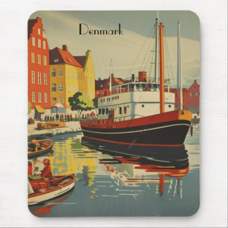 Danmark Vintage resor Poster anpassade Musmatta