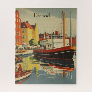 Danmark Vintage resor Poster anpassade Pussel