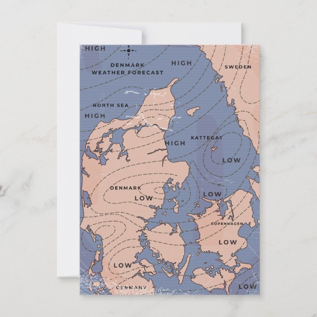 Danmark Vintage Väderprognos (Framsida)