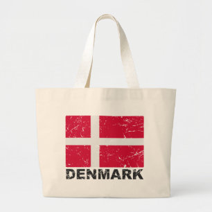 Danmark vintageflagga jumbo tygkasse