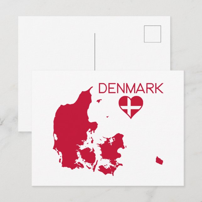 Danmark Vykort (Fram/baksida)