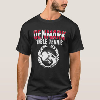 Danmarks Bord Tennis Danish Ping Pong Team Suppo T Shirt