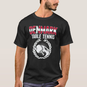 Danmarks Bordtennis Danska Pingislandslaget Stöd T Shirt