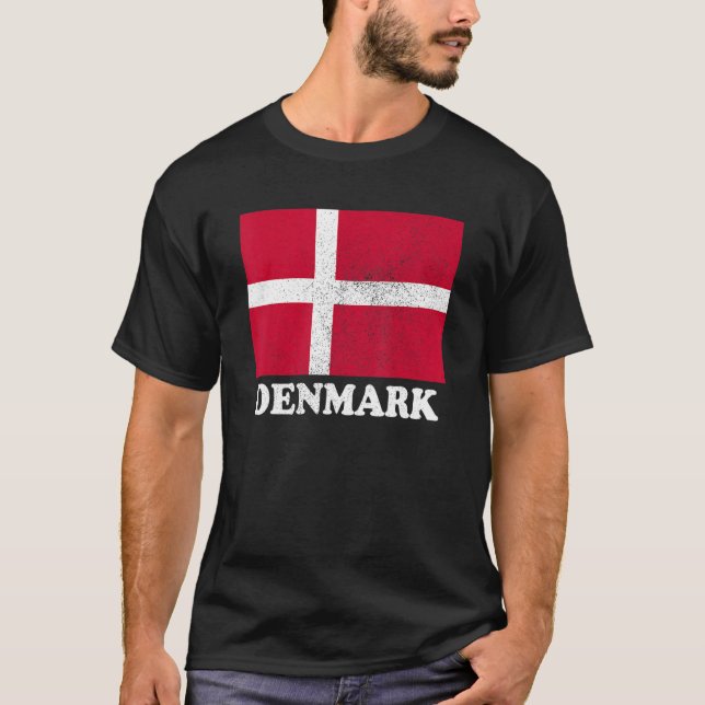 Danmarks Danmark Pride Dansk Flagga T Shirt (Framsida)