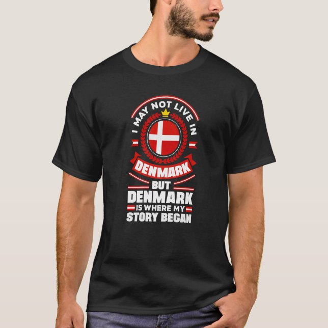 Danmarks Danmarks Flagga Citat T Shirt (Framsida)
