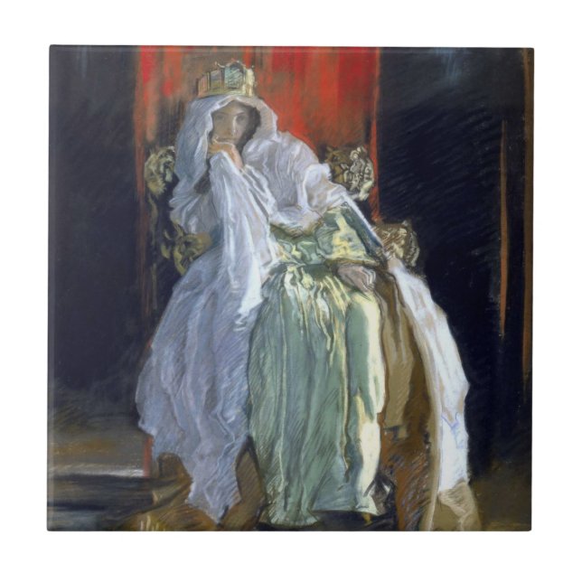 Danmarks drottning (av Edwin Austin Abbey) Kakelplatta (Framsidan)