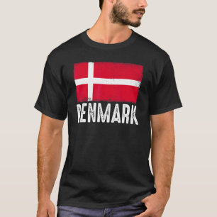 Danmarks Flag Danska Fotbollslag Fotboll Fotboll N T Shirt