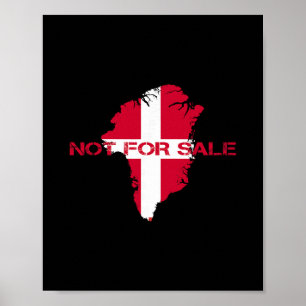 Danmarks flag Grönland är inte till salu Bilaga Gr Poster