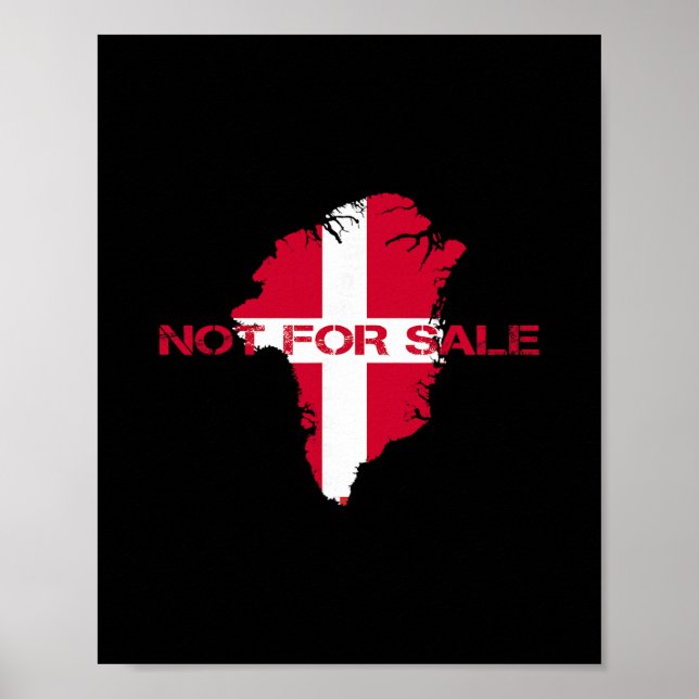 Danmarks flag Grönland är inte till salu Bilaga Gr Poster (Framsidan)