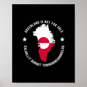 Danmarks flag Grönland är inte till salu översättn Poster