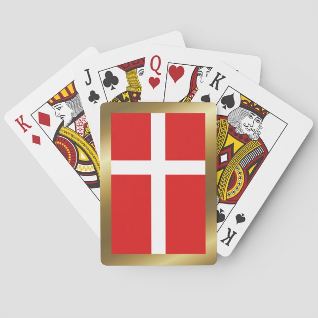 Danmarks flagg spelkort (Baksidan)