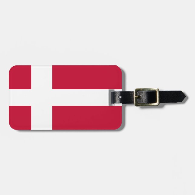 Danmarks flagga bagagebricka (Horisontell Framsida)