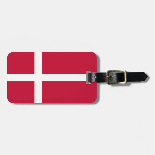 Danmarks flagga bagagebricka (Horisontell Framsida)