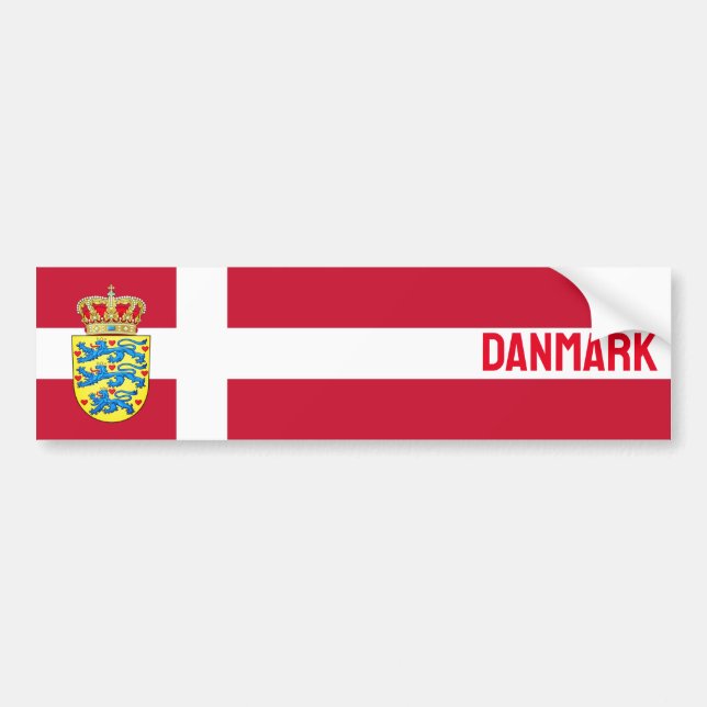 Danmarks flagga bildekal (Framsidan)