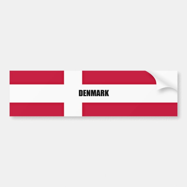 Danmarks flagga bildekal (Framsidan)