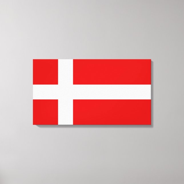 Danmarks Flagga Canvastryck (Framsida)