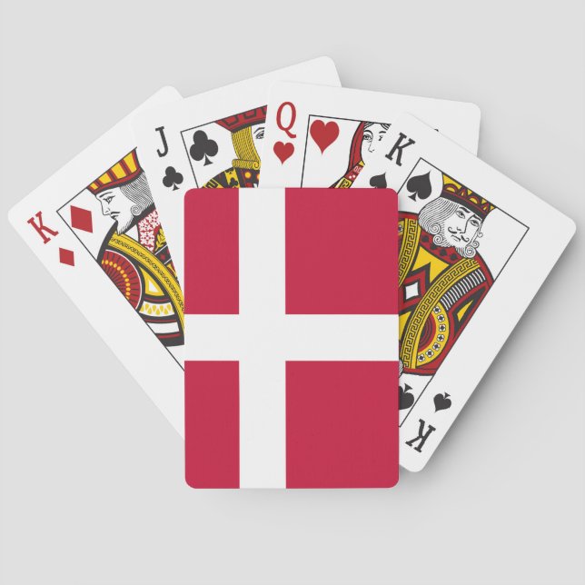 Danmarks flagga casinokort (Baksidan)