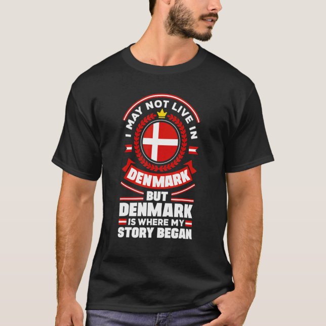 Danmarks Flagga Danmark, citat T Shirt (Framsida)