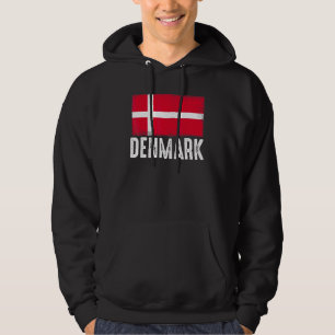 Danmarks Flagga Danska Fotbollslag Fotboll Fotboll Hoodie