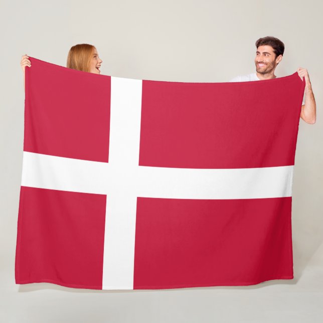Danmarks flagga fleecefilt (På plats)