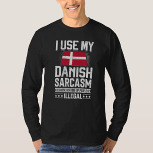 Danmarks Flagga för Danes Manar & Women 2 T Shirt