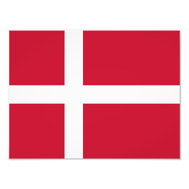Danmarks flagga fototryck (Framsidan)