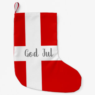 Danmarks flagga God Jul jul party Liten Julstrumpa