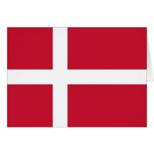 Danmarks flagga hälsningskort