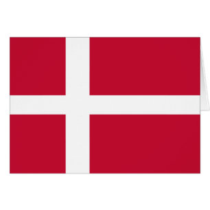 Danmarks flagga hälsningskort