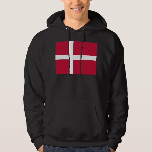 Danmarks Flagga Hoodie (Framsida)