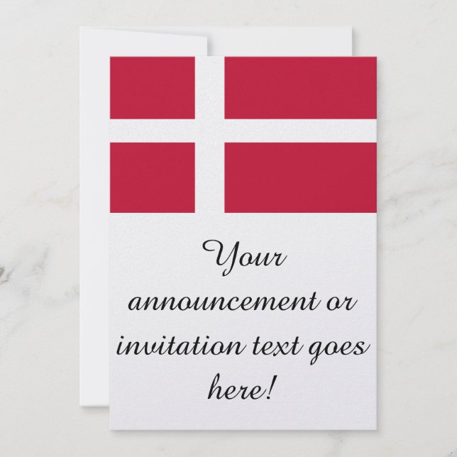 Danmarks flagga inbjudningar (Framsida)