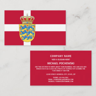 Danmarks Flagga & Jacka av Arm, Danmarks Flagga Visitkort