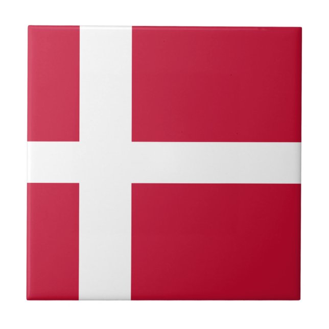 Danmarks flagga kakelplatta (Framsidan)