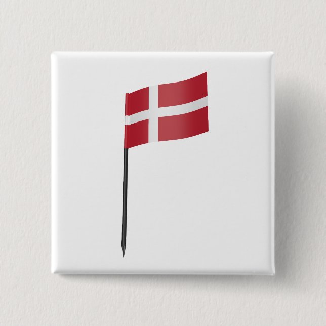 Danmarks flagga knapp (Framsida)