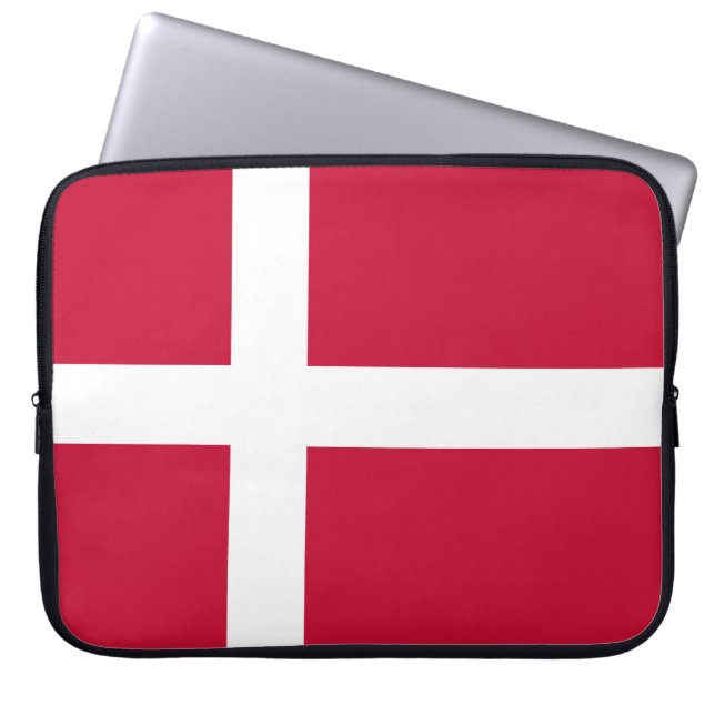 Danmarks flagga laptop fodral (Framsidan)