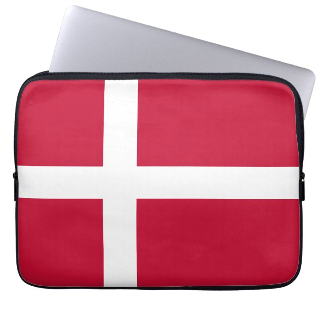 Danmarks flagga laptop fodral (Framsidan)