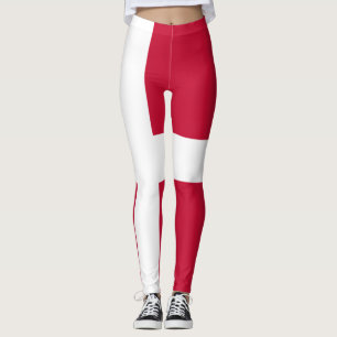 Danmarks flagga leggings