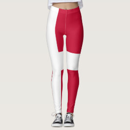 Danmarks flagga leggings