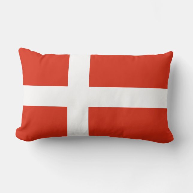 Danmarks flagga lumbarkudde (Framsida)