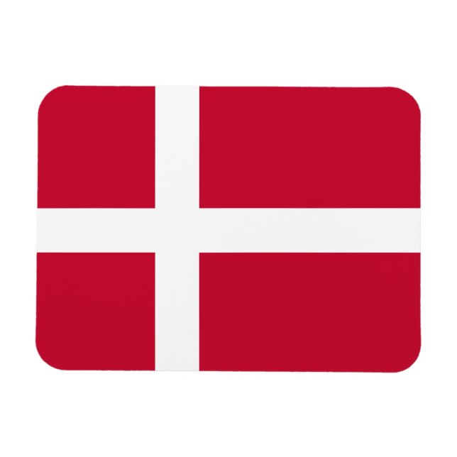 Danmarks flagga magnet (Horisontell)