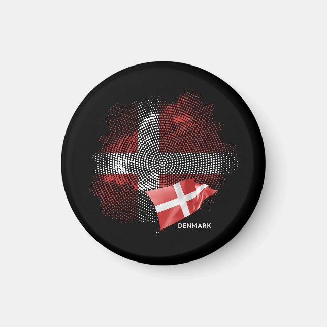 Danmarks flagga magnet (Framsidan)