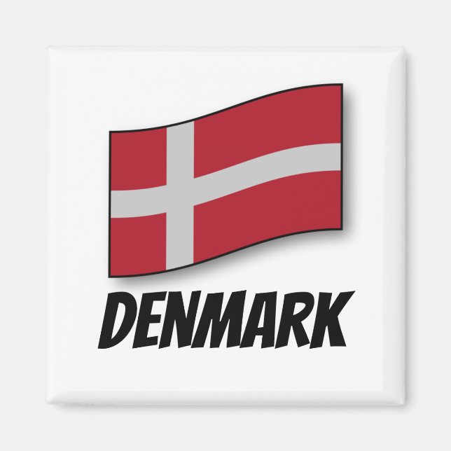Danmarks flagga magnet (Framsidan)