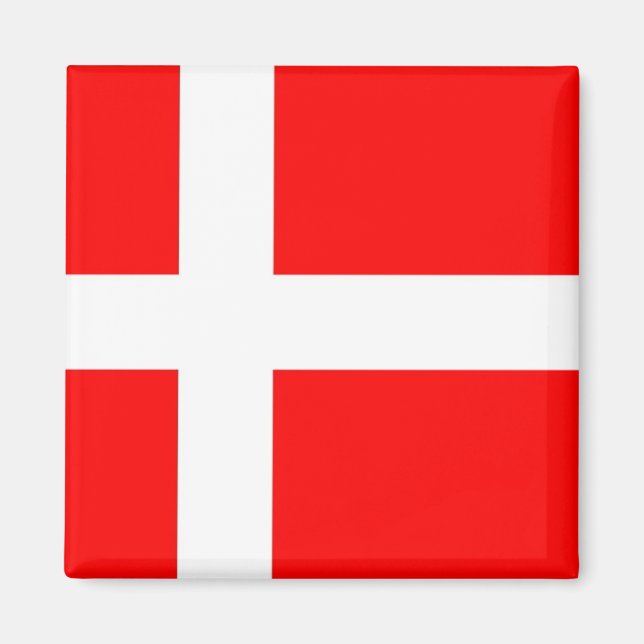 Danmarks flagga magnet (Framsidan)