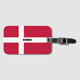 Danmarks flagga, märkt. bagagebricka